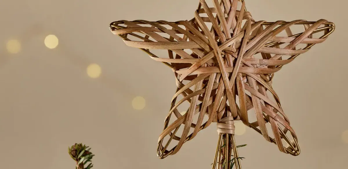 Baubles & Tree Decorations|Tree Toppers^Nkuku Katana Cane Tree Topper - Natural