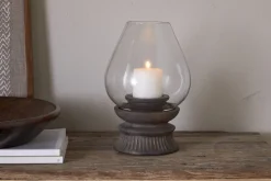 Lanterns|Candles & Candleholders^Nkuku Kawani Mango Wood Lantern - Dark Ash