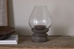 Lanterns|Candles & Candleholders^Nkuku Kawani Mango Wood Lantern - Dark Ash