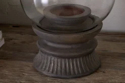 Lanterns|Candles & Candleholders^Nkuku Kawani Mango Wood Lantern - Dark Ash