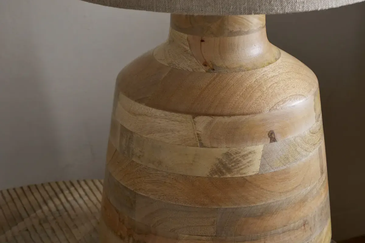 Bedside Lamps|Table Lamps^Nkuku Kayo Statement Table Lamp Mango Wood - Natural