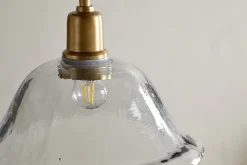 Pendant Lighting^Nkuku Keju Organic Shape Recycled Glass Pendant - Clear