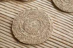 Table Settings & Linens^Nkuku Keso Woven Coasters - (Set of 4) Brown