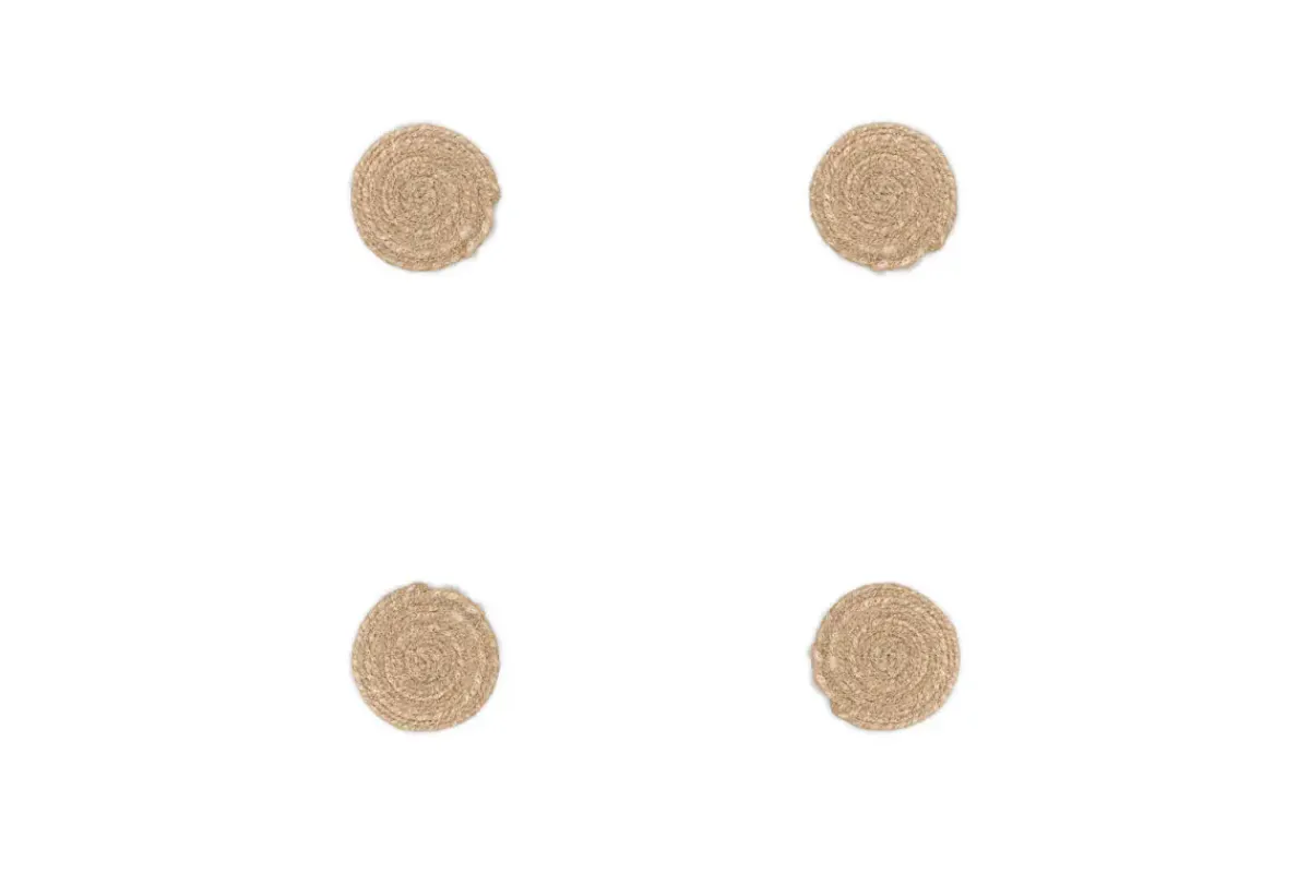 Table Settings & Linens^Nkuku Keso Woven Coasters - - (Set of 4) Natural