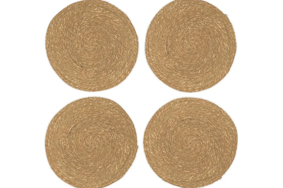 Table Settings & Linens^Nkuku Keso Woven Placemats - (Set of 4) Brown