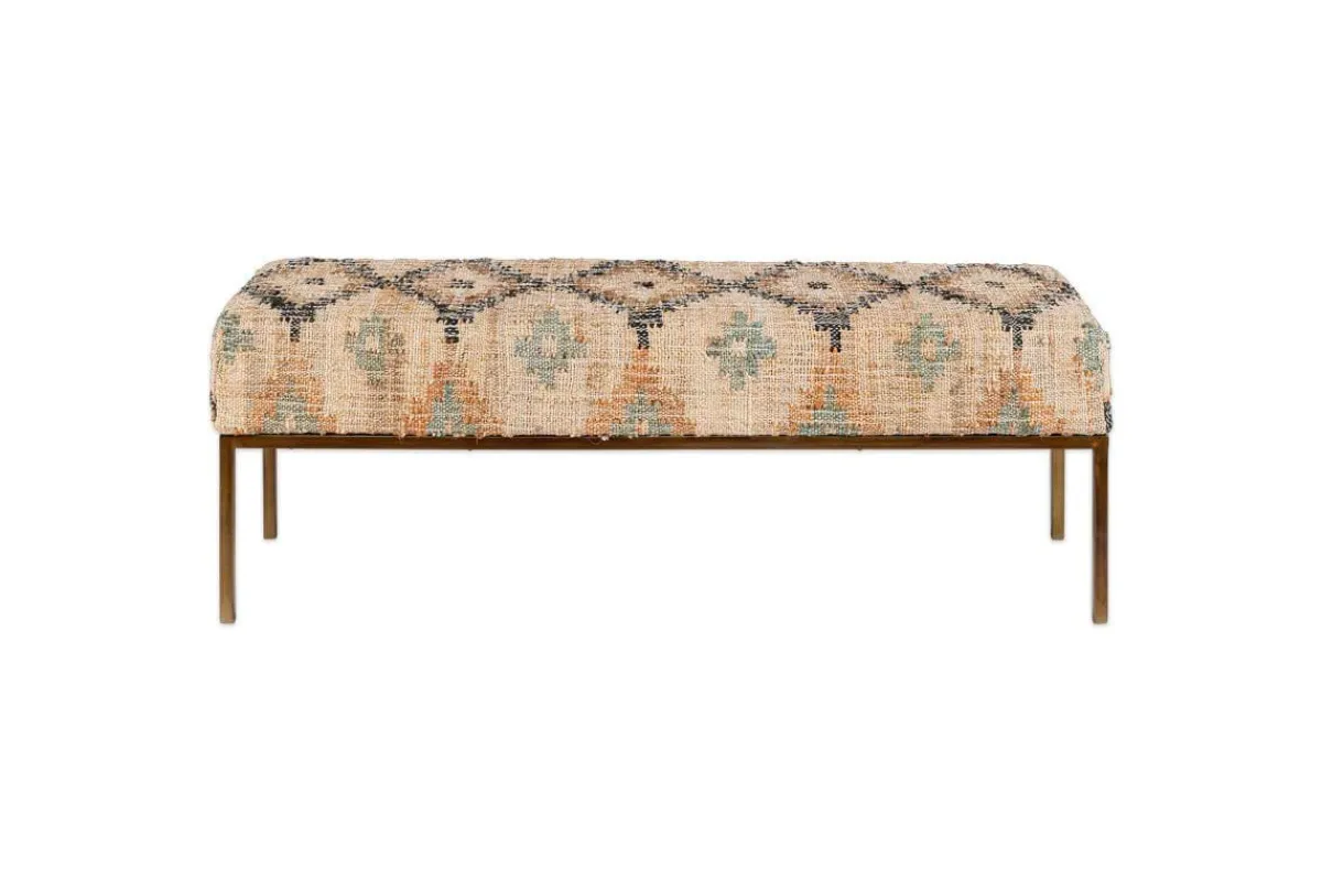 Hallway & Bootroom|Benches^Nkuku Kesu Kilim & Iron Bench