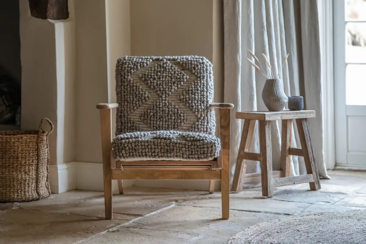 Living|Occasional Chairs^Nkuku Keya Chunky Weave & Mango Wood Chair - Natural