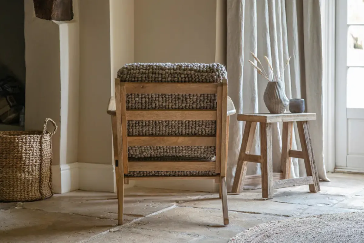 Living|Occasional Chairs^Nkuku Keya Chunky Weave & Mango Wood Chair - Natural