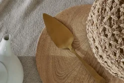 Serving Cutlery|Cutlery^Nkuku Khana Cake Slice - Brushed Gold