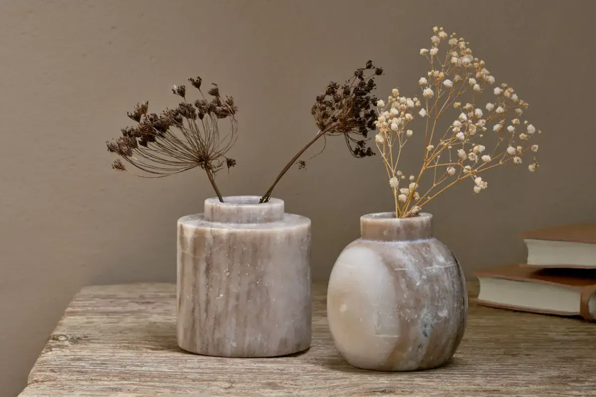 Vases|Decorative Home Accessories^Nkuku Khari Marble Vase - Grey