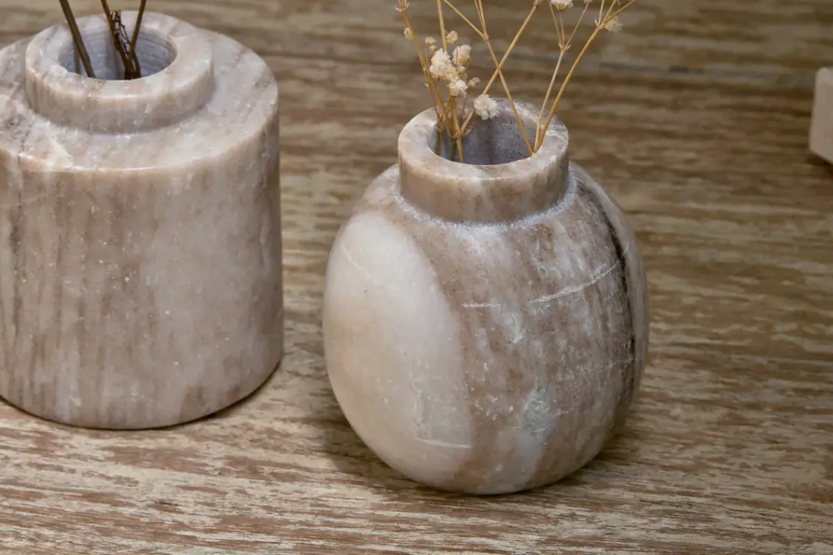 Vases|Decorative Home Accessories^Nkuku Khari Marble Vase - Grey