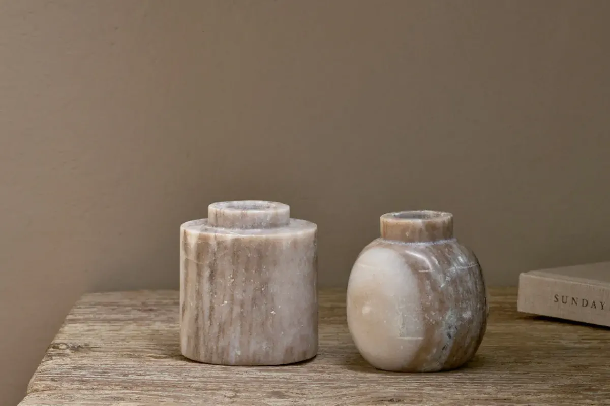 Vases|Decorative Home Accessories^Nkuku Khari Marble Vase - Grey