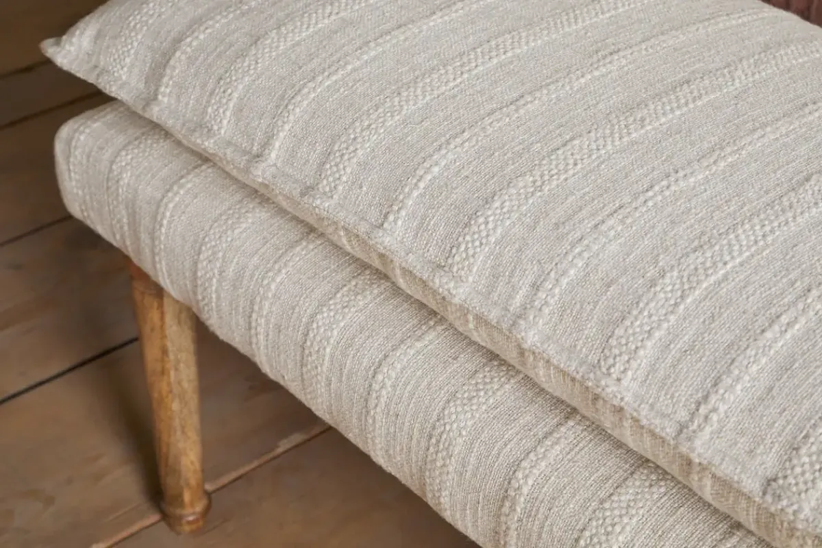 Storage & Shelving|Storage & Shelving^Nkuku Kiana Cotton Upholstered Bench - Natural