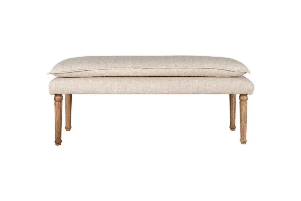 Storage & Shelving|Storage & Shelving^Nkuku Kiana Cotton Upholstered Bench - Natural