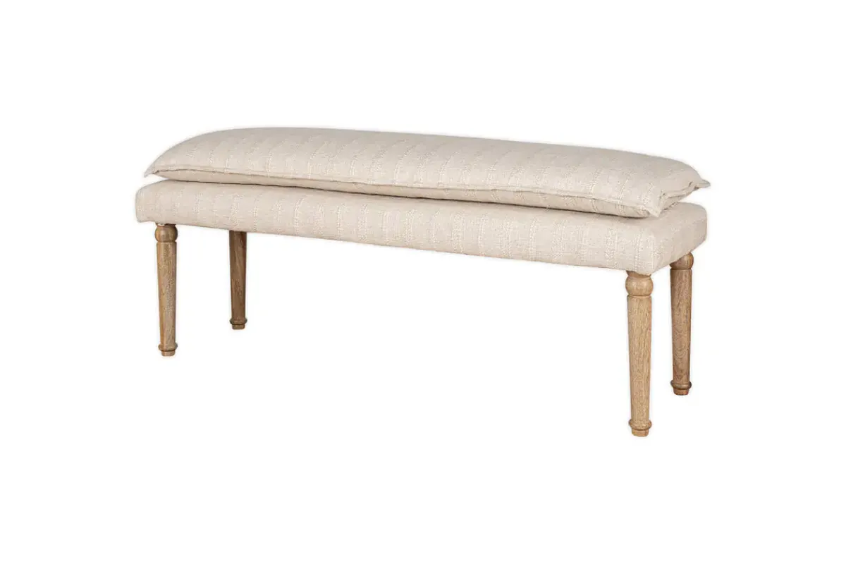 Storage & Shelving|Storage & Shelving^Nkuku Kiana Cotton Upholstered Bench - Natural