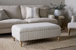 Footstools & Poufs^Nkuku Kiana Upholstered Storage Ottoman - Natural