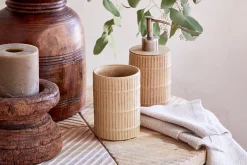 Bathroom Accessories^Nkuku Kiani Ceramic Toothbrush Holder - Cream