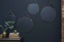 Round Mirrors|Wall Mirrors^Nkuku Kiko Round Mirror - Brass