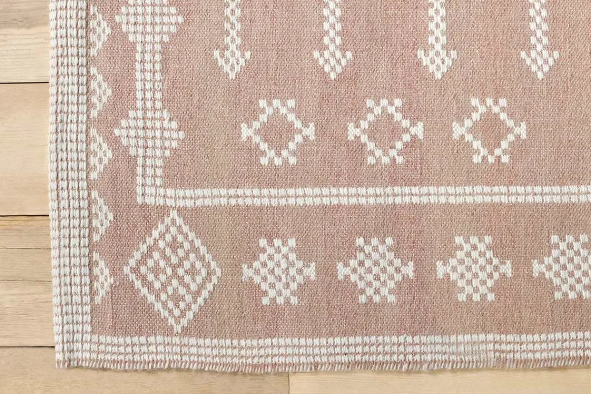 Rugs^Nkuku Kittale Wool & Recycled PET Rug - Dusty Pink