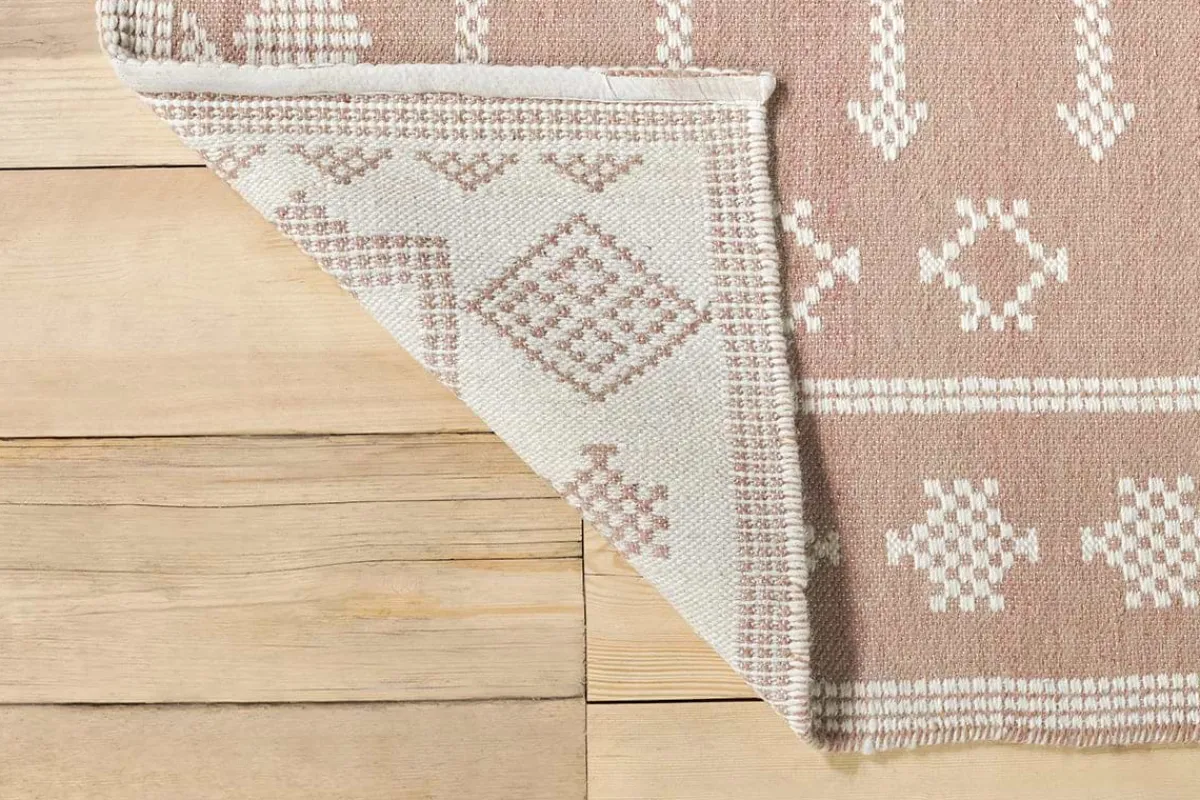 Rugs^Nkuku Kittale Wool & Recycled PET Rug - Dusty Pink