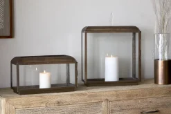 Fireside|Lanterns^Nkuku Kiwanda Tall Lantern - Antique Brass