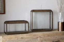 Fireside|Lanterns^Nkuku Kiwanda Wide Lantern - Antique Brass