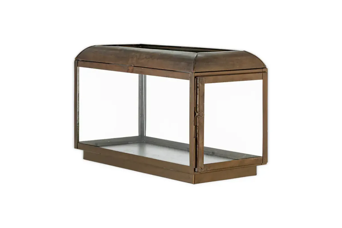 Fireside|Lanterns^Nkuku Kiwanda Wide Lantern - Antique Brass