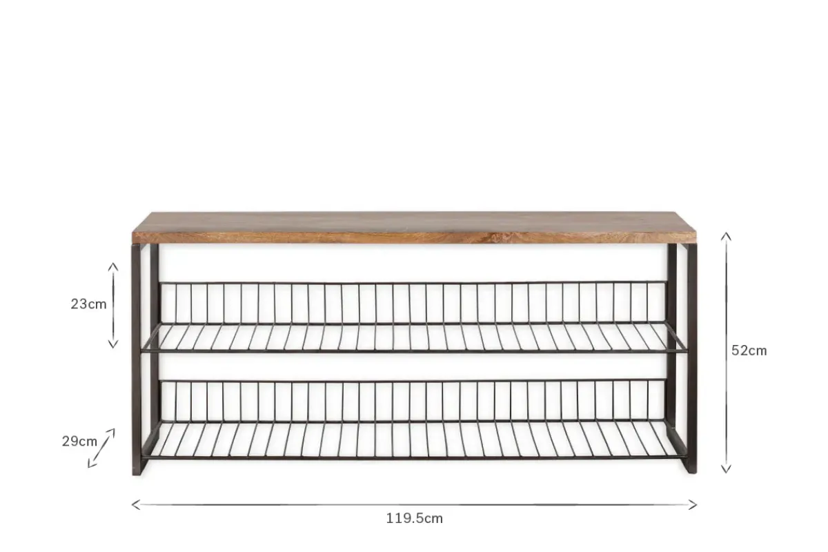 Home Office|Hallway & Bootroom^Nkuku Kiyoma Iron & Wood Low Standing Shelves - Natural