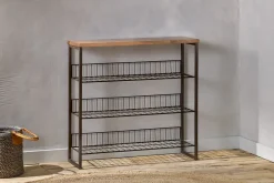 Home Office|Hallway & Bootroom^Nkuku Kiyoma Iron & Wood Tall Standing Shelves - Natural