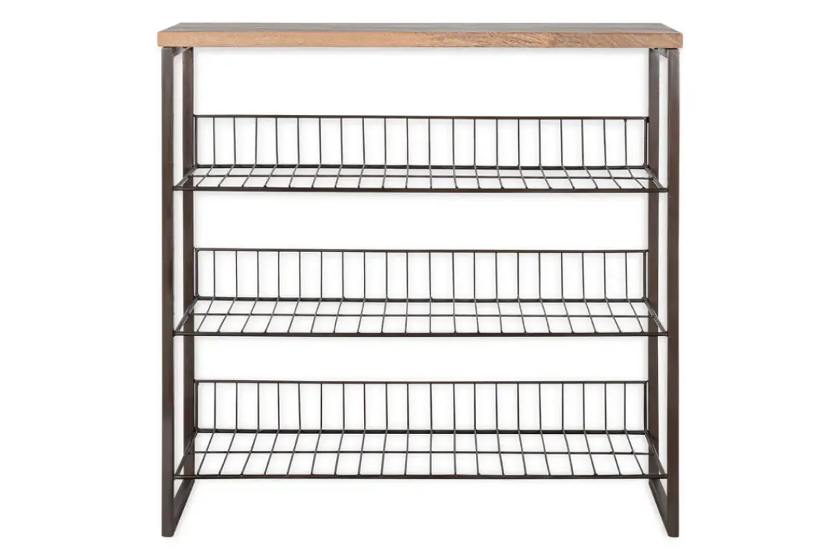 Home Office|Hallway & Bootroom^Nkuku Kiyoma Iron & Wood Tall Standing Shelves - Natural