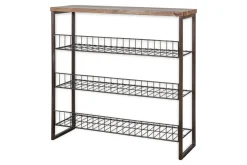 Home Office|Hallway & Bootroom^Nkuku Kiyoma Iron & Wood Tall Standing Shelves - Natural