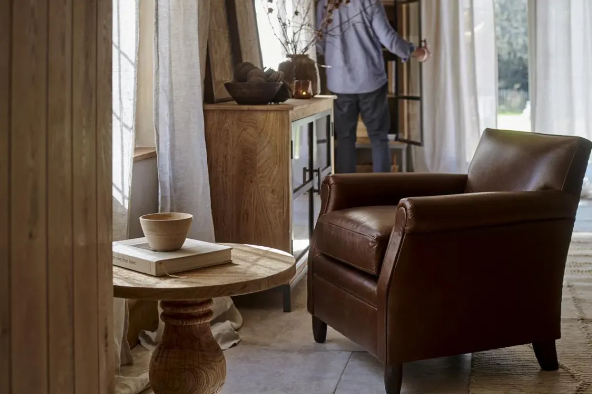 Living|Armchairs^Nkuku Knada Leather Armchair - Chocolate Brown