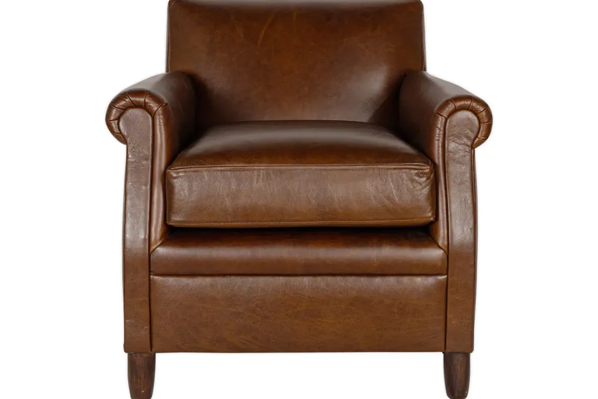 Living|Armchairs^Nkuku Knada Leather Armchair - Chocolate Brown