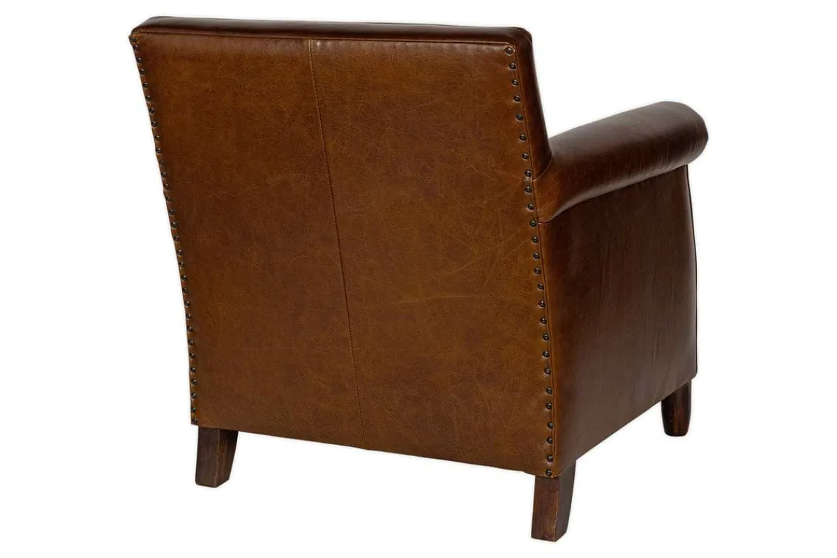 Living|Armchairs^Nkuku Knada Leather Armchair - Chocolate Brown