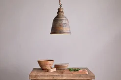 Pendant Lighting^Nkuku Koma Mango Wood Pendant - Ash Stain