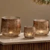 Decorative Home Accessories|Fireside^Nkuku Konara Glass Tealight Holder - Copper Smoke