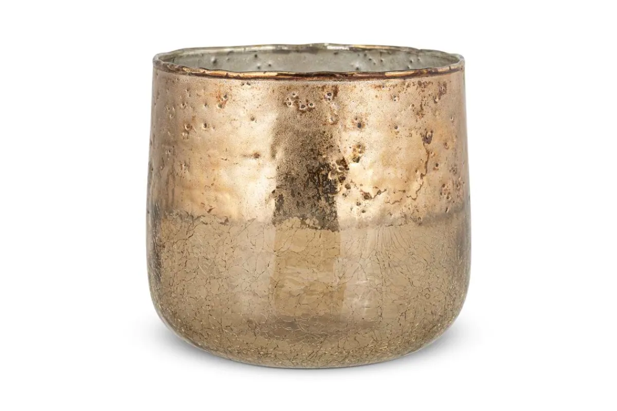 Decorative Home Accessories|Fireside^Nkuku Konara Glass Tealight Holder - Copper Smoke