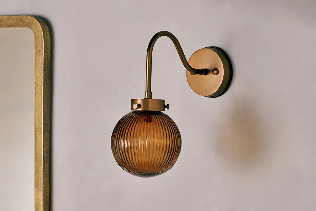 Bathroom Lights|Wall Lights^Nkuku Konnie Bathroom Wall Light - Amber