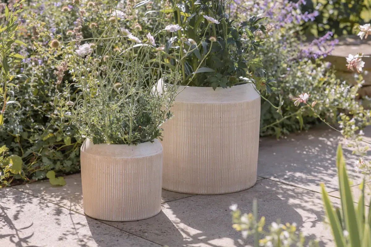 Garden Planters|Garden Décor^Nkuku Kubo Ceramic Planter - Cream