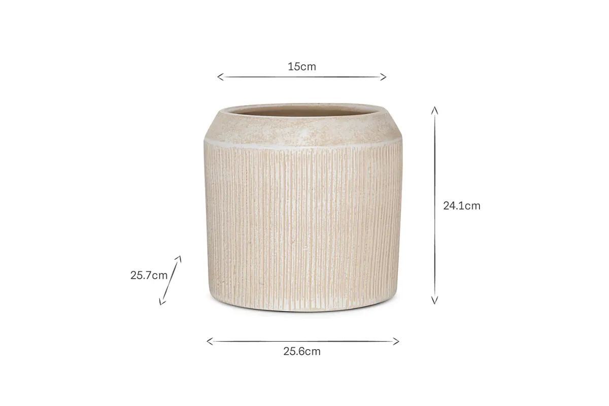 Garden Planters|Garden Décor^Nkuku Kubo Ceramic Planter - Cream