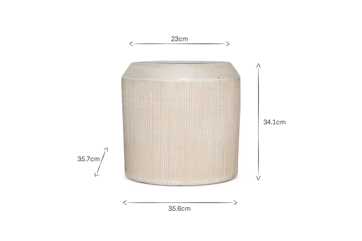 Garden Planters|Garden Décor^Nkuku Kubo Ceramic Planter - Cream