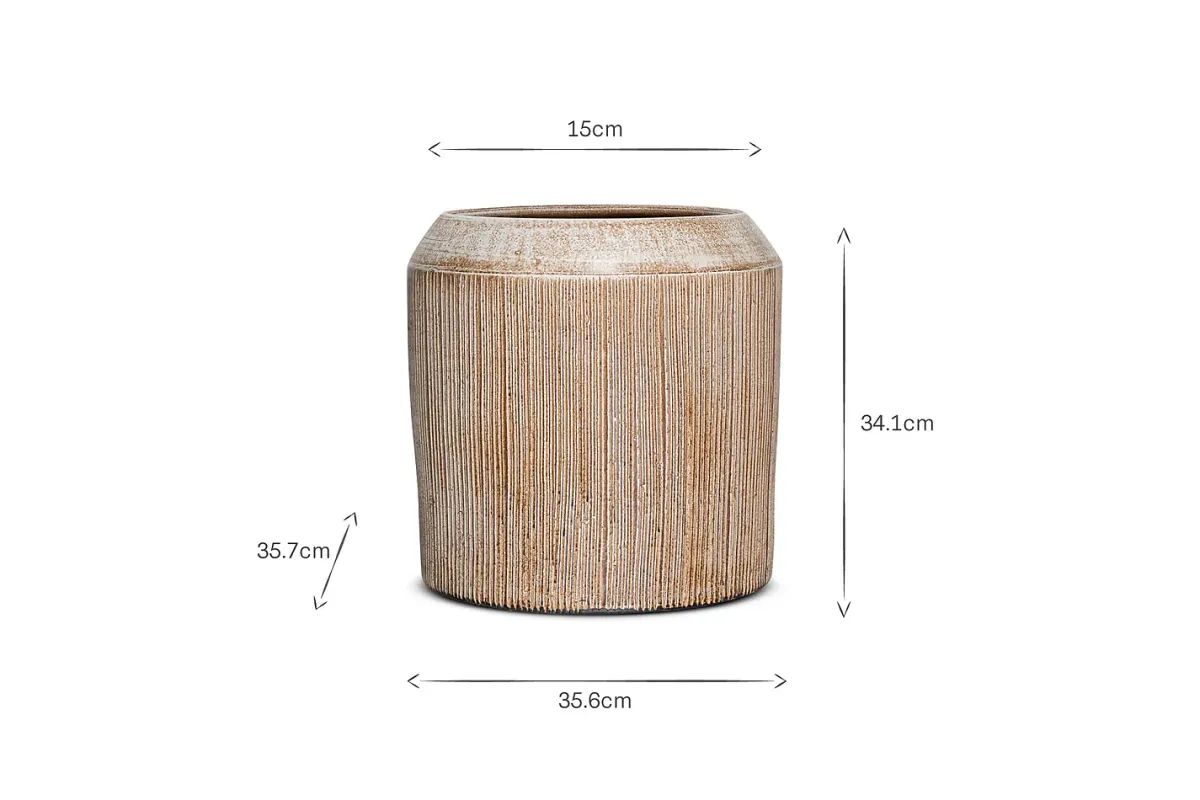 Garden Planters|Garden Décor^Nkuku Kubo Ceramic Planter - Terracotta