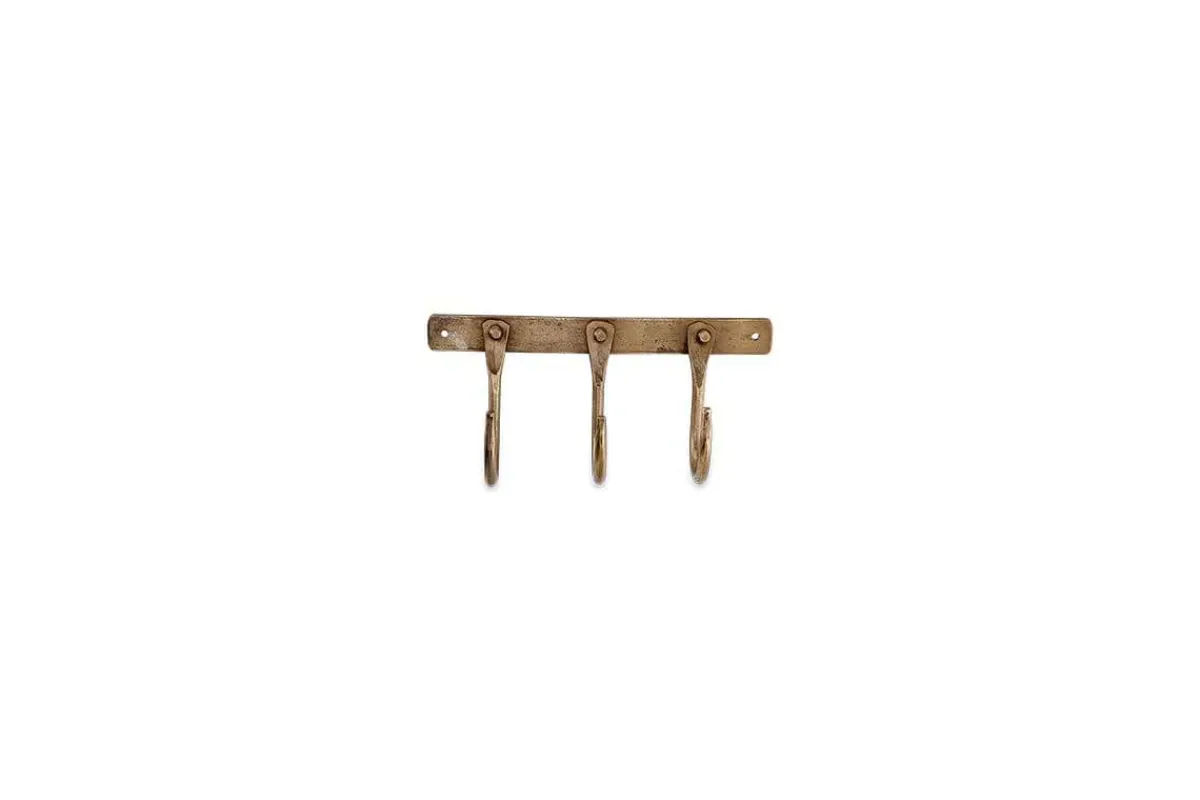 Hooks & Rails|Hooks & Rails^Nkuku Kuna Iron Hooks - Antique Brass