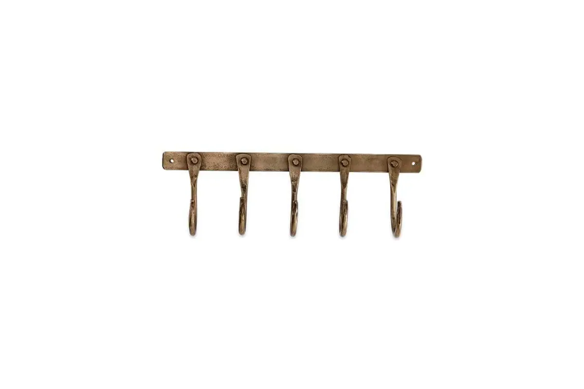 Hooks & Rails|Hooks & Rails^Nkuku Kuna Iron Hooks - Antique Brass