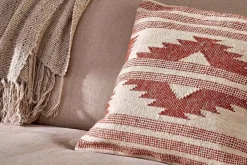 Bedroom Textiles|Cushions^Nkuku Kutha Kilim Cushion Cover - Cream - Square