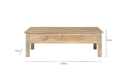 Living|Coffee Tables^Nkuku Laali Grooved Mango Wood  Coffee Table - Natural