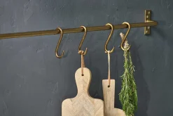 Bathroom Accessories|Hooks & Rails^Nkuku Laila Iron S-Hooks - Brass - (Set of 4)