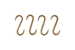 Bathroom Accessories|Hooks & Rails^Nkuku Laila Iron S-Hooks - Brass - (Set of 4)