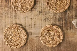 Table Settings & Linens|Christmas Table^Nkuku Lam Coasters - Natural (Set of 4)
