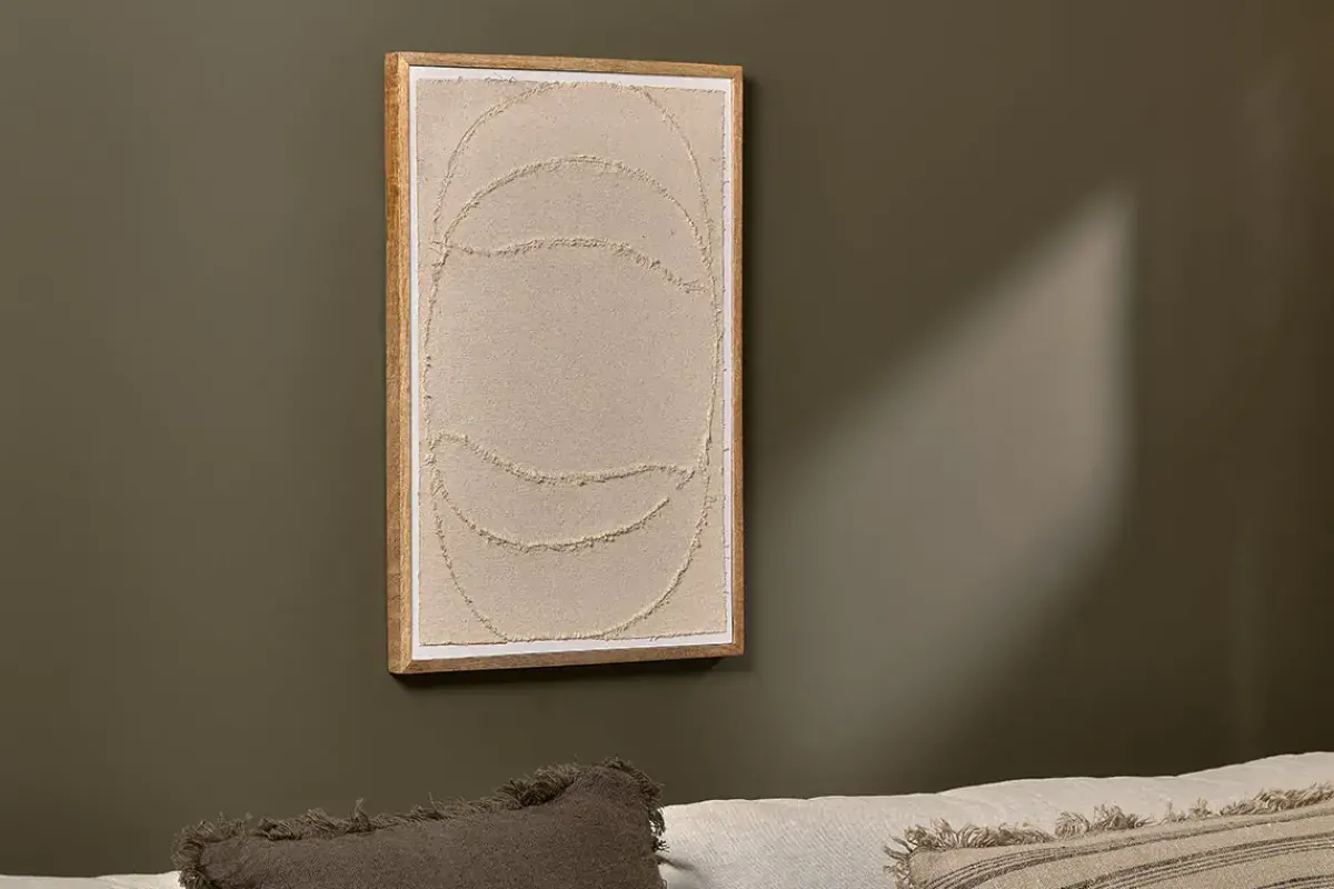 Decorative Home Accessories|Wall Art^Nkuku Larisa Cotton & Mango Wood Wall Art - Natural